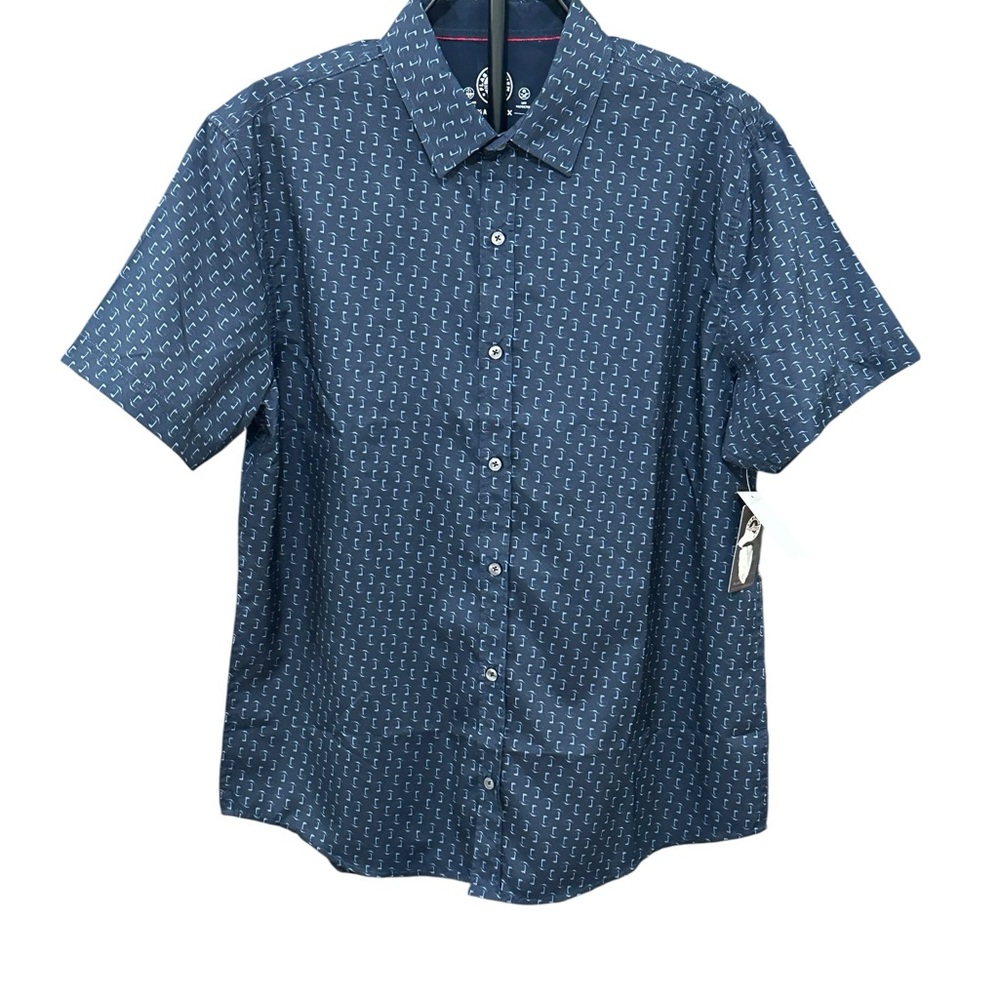 Flag & Anthem Men's Short-Sleeve Performance Button-Down Shirt - Golf style (L)